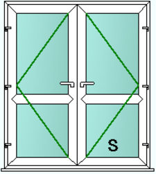 French doors with mid rails