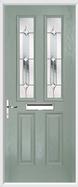 2 Panel 2 Square Composite Door regal diamond glass