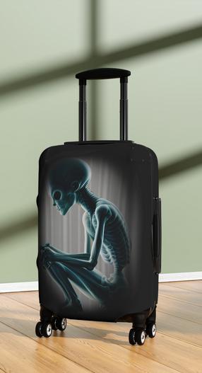 "NOTHING TO DECLARE" Carry On Suitcase Protector Black Design.