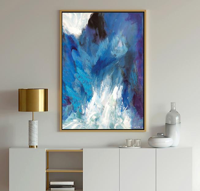 Blue abstract art