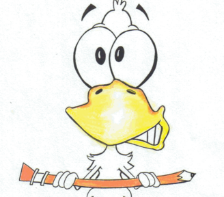 Discover your Creatoonity! A bird holds a pencil