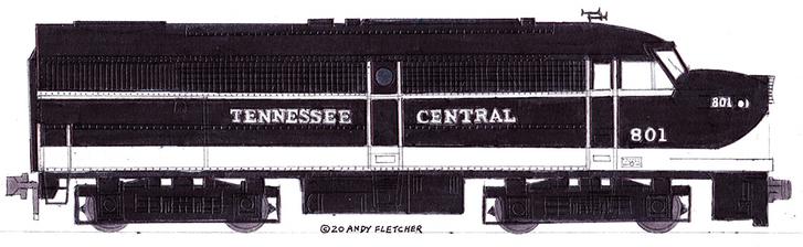 Tennessee Central Locomotives 11"x17" Poster by Andy Fletcher signed 