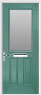 2 panel 1 square composite door obscure glass