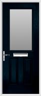 2 panel 1 square composite door obscure glass