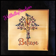 "Believe" wall hanging
