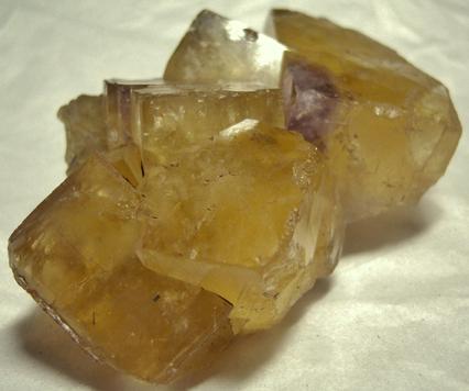 fluorescent long short wave Yellow Fluorite, siderite,Cumbria, England, UK, ex Foote