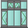 Style 87 anthracite grey window