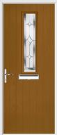 1 Square Composite Door regal sapphire glass