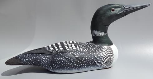 Common loon carving