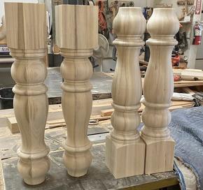 Poplar paint grade table legs