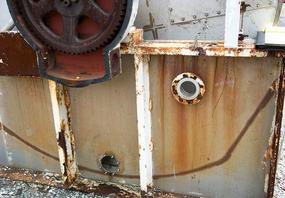 Rotary Vacuum Drum Filter Frame and Vat / Tank Repair Before