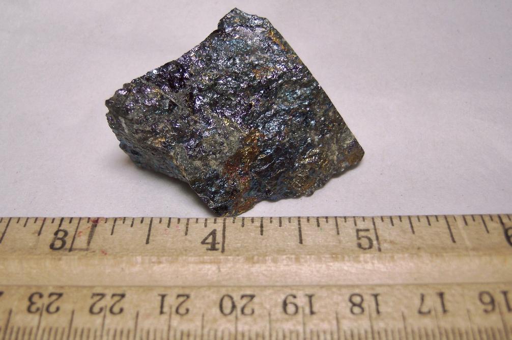 Iridescent metallic Bornite, Chalcopyrite, quartz, Butte, Butte District (Summit Valley District), Silver Bow County, Montana, USA
