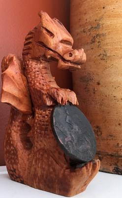 How to easily carve a wood dragon with a dremel tool. FREE step by step instructions. www.DIYeasycrafts.com