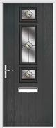 3 Square Strip Composite Door fusion glass