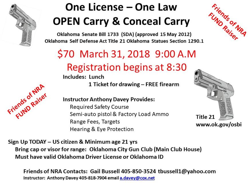 oklahoma concealed carry training Lynell Totten