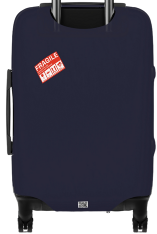 "NOTHING TO DECLARE" Carry On Suitcase Protector. Blue Design