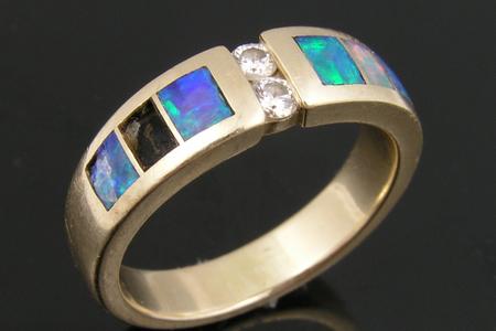 Missing Australian opal and cracked opal in need of opal inlay repair.