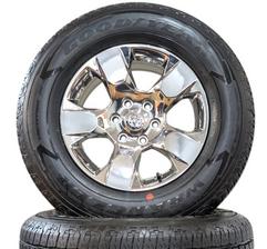 ​​NEW TAKEOFF RAM 1500 18" PVD CHROME ALLOY WITH 275/65R18 GOODYEAR WRANGLER FORTITUDE HT