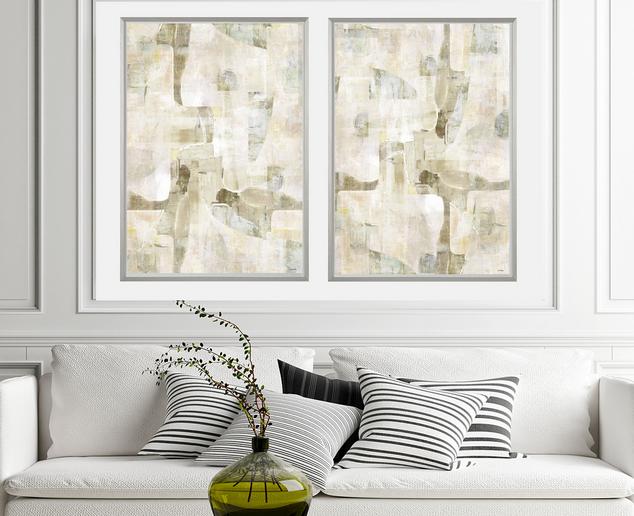 Blue, gray and green abstract art, #abstract art