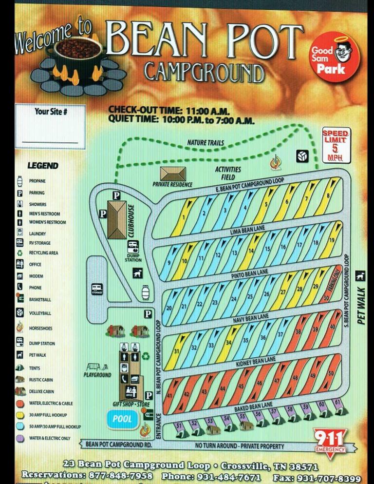About Bean Pot Campground Crossville, Tennessee