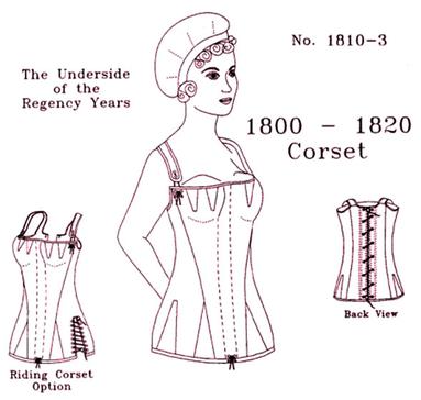 1800 - 1820 Regency Corset Pattern