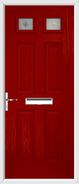 4 Panel 2 Square Door mesquite glass