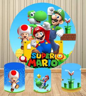 SUPER MARIO FABRIC BACKDROP COVER FOR RENT