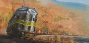 Reading Railroad train painting