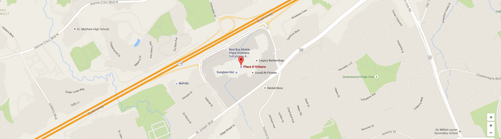 Place Dental Location in Orleans on Map | Place Dental