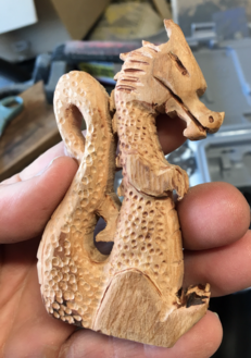 How to easily carve a wood dragon with a dremel tool. FREE step by step instructions. www.DIYeasycrafts.com