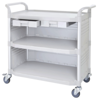 3 shelf medical cart hospital furniture, hospital trolley manufacturer
