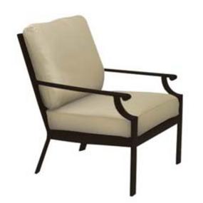 brown jordan coast chair with beige sunbrella cushions