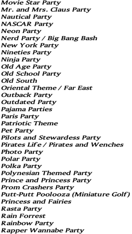 event-checklist-theme-ideas