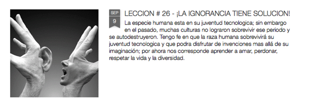 LA IGNORANCIA TIENE SOLUCION