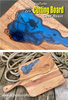 Cast Resin Sea Turtle Cutting Board