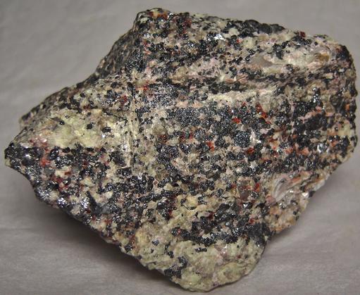 FRANKLINITE, ZINCITE, fluorescing WILLEMITE, CALCITE and HARDYSTONITE - Franklin Mine, Franklin, Franklin Mining District, Sussex County, New Jersey, USA - type locality of Franklinite, Zincite, and Hardystonite - sold