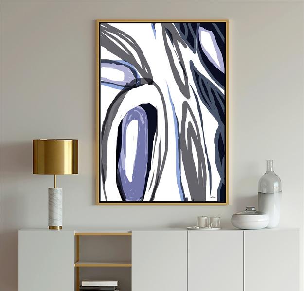 Blue & White Art, #Abstract Art