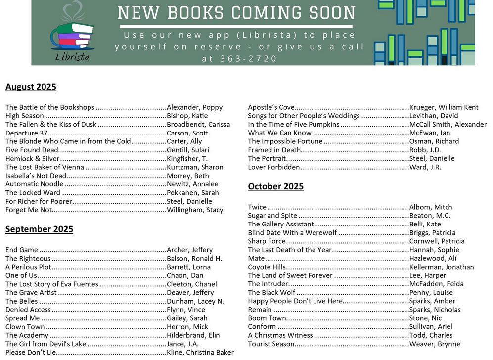 Books Coming Soon image