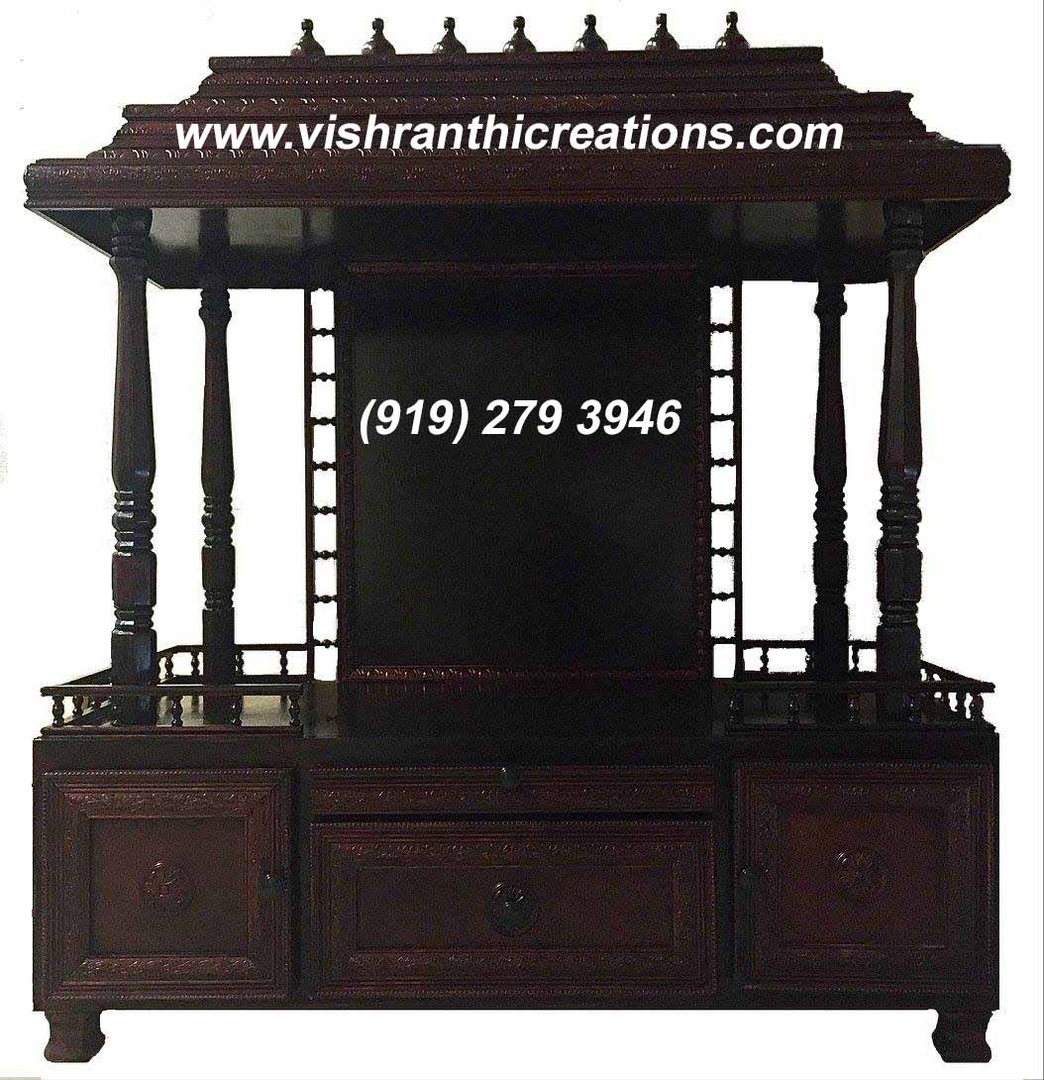 Vishranthi Creations Custom Wooden Pooja Mandirs In Usa