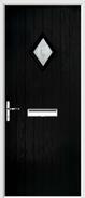 Cottage Diamond Composite Door bullseye glass