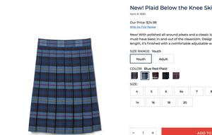 plaid skirt