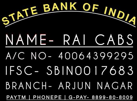 RaiCabs Bank Details