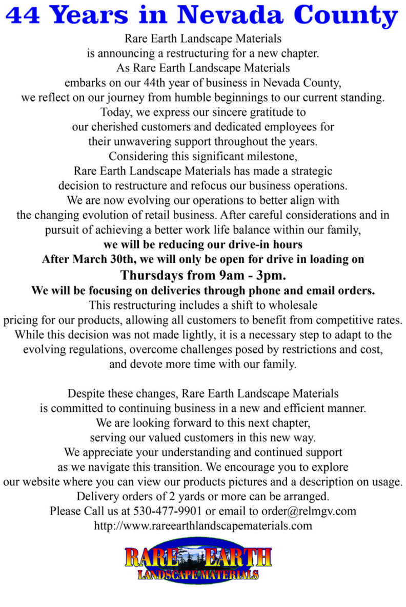 Potting Mix, Compost Rare Earth Landscape Materials Grass Valley, Ca