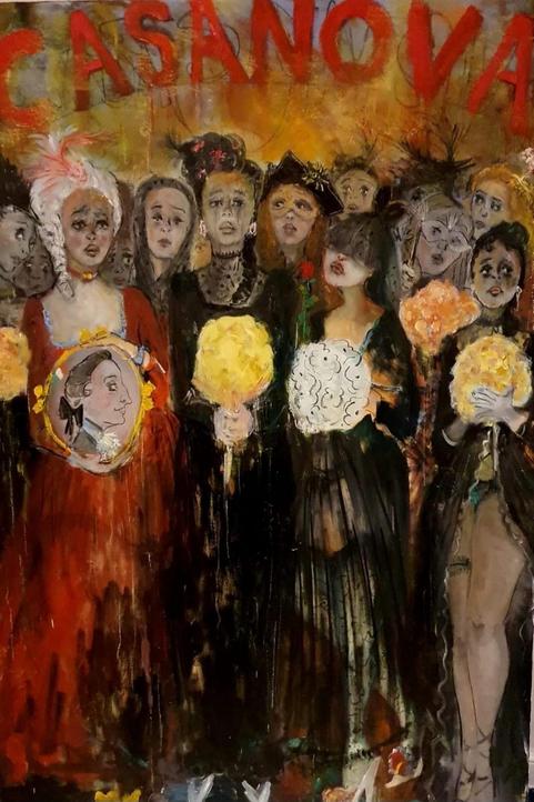 Casanova's Funeral - Oil on Canvas 180 x 120 cm