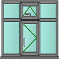Style 92 anthracite grey window
