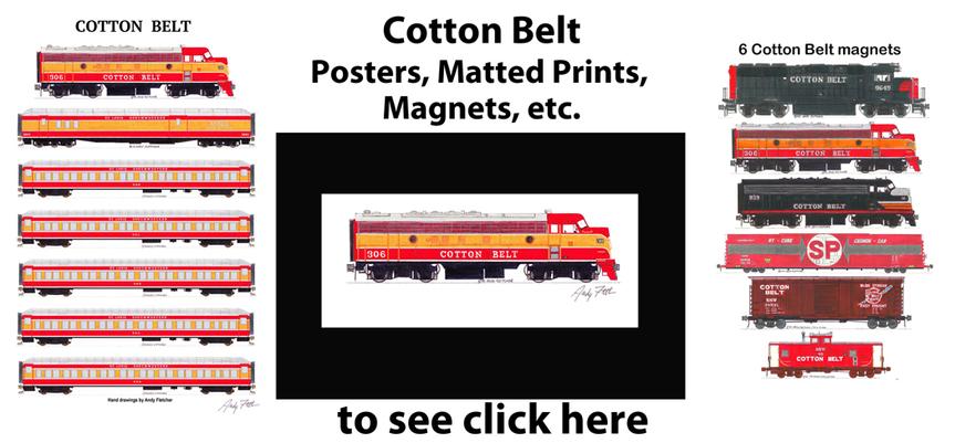 Cotton Belt Freight Train 6 magnets Andy Fletcher 