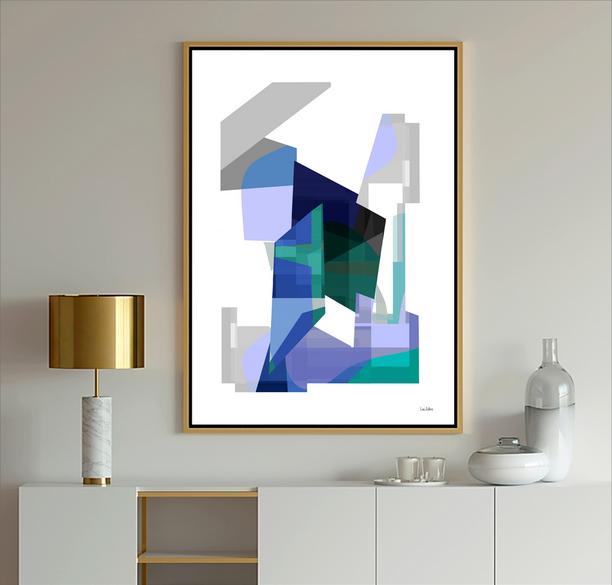 Blue & White Art, #Abstract Art, #blue art