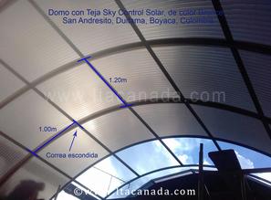 Domo con Teja Sky Control Solar en policarbonato macizo LTA. Duitama, Colombia