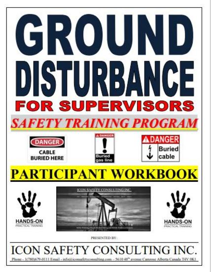 Ground Disturbance For Suoervisors - ICON SAFETY CONSULTING INC.