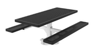 black and white 6' metal table